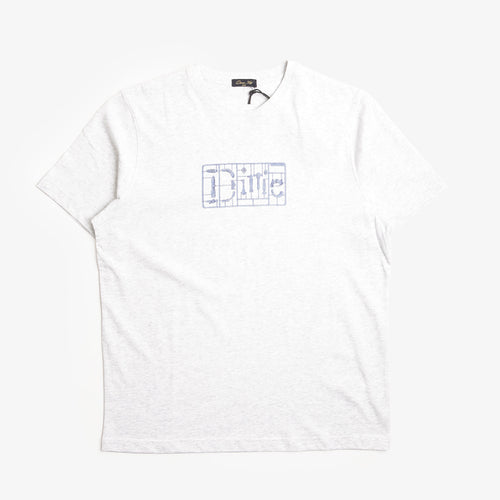 Dime Classic Plastic T-Shirt in Ash Grey, front view