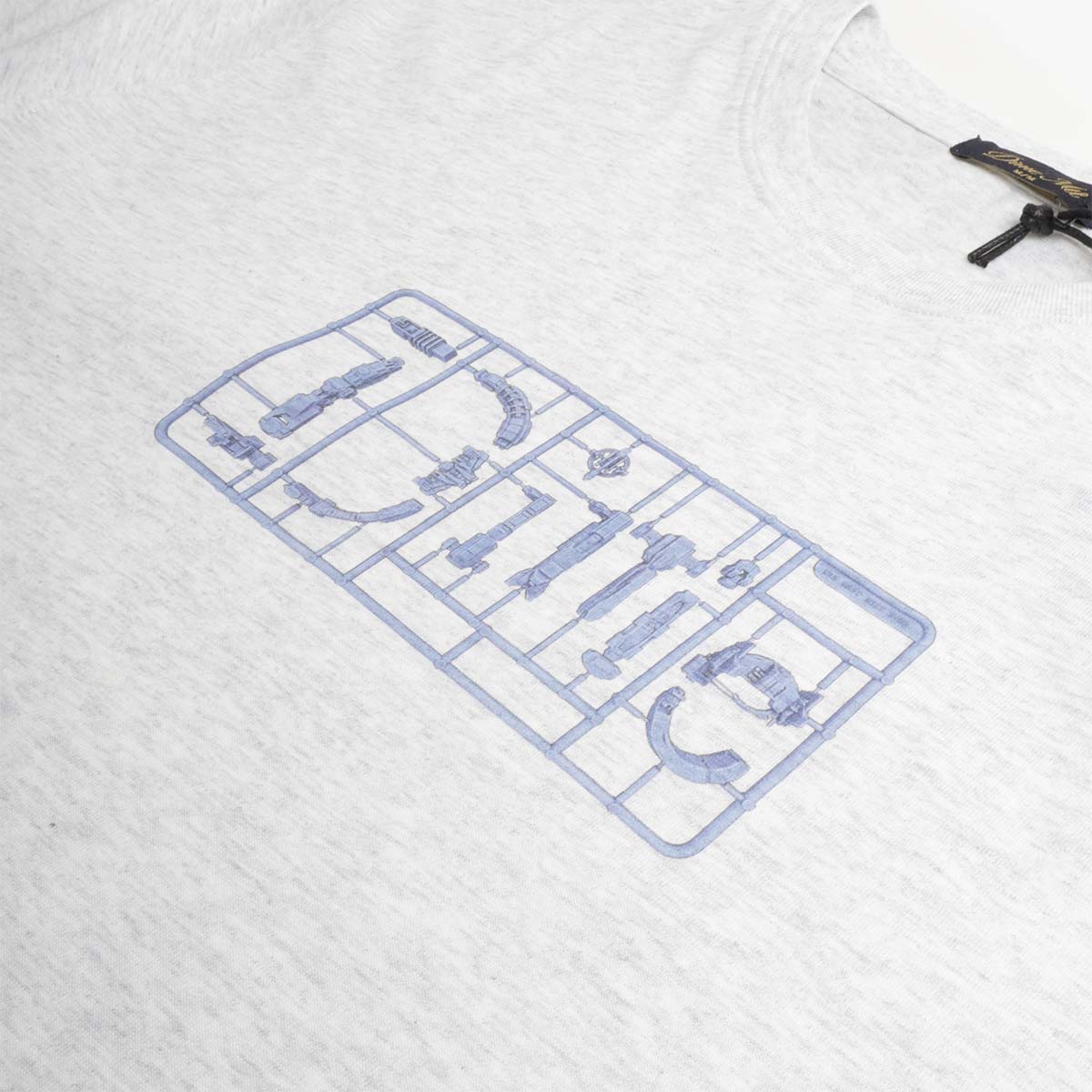 Dime model kit sprue chest print on ash grey cotton