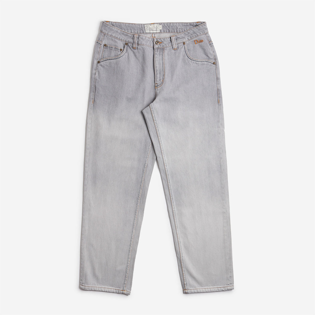 Dime Classic Relaxed Denim Pant, Dipped Sandblasted Grey, Detail Shot 1