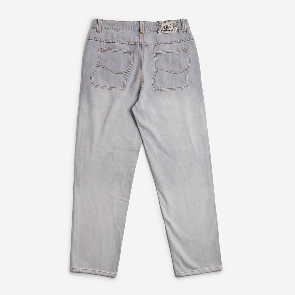 Dime Classic Relaxed Denim Pant, Dipped Sandblasted Grey, Detail Shot 5