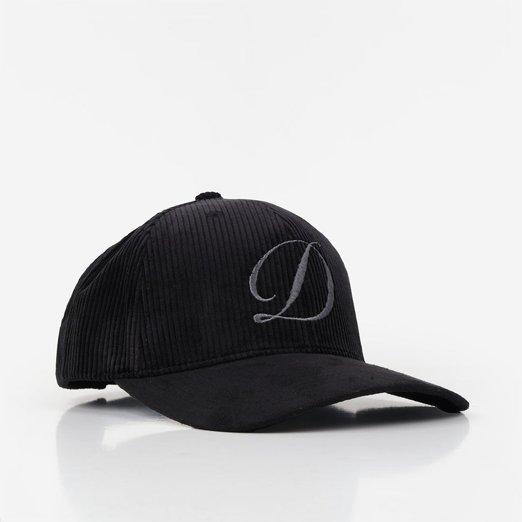 Dime Cord Full Fit Cap, Black, Detail Shot 1