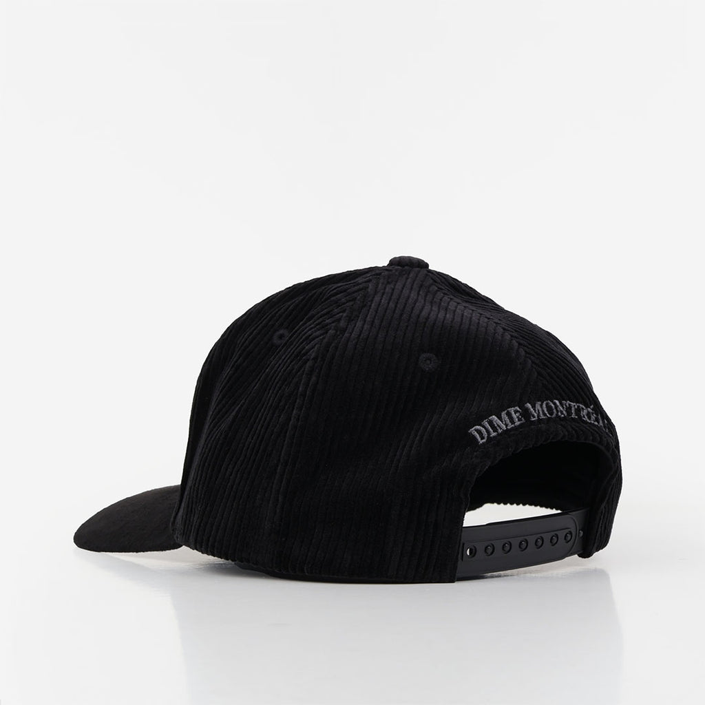 Dime Cord Full Fit Cap, Black, Detail Shot 3