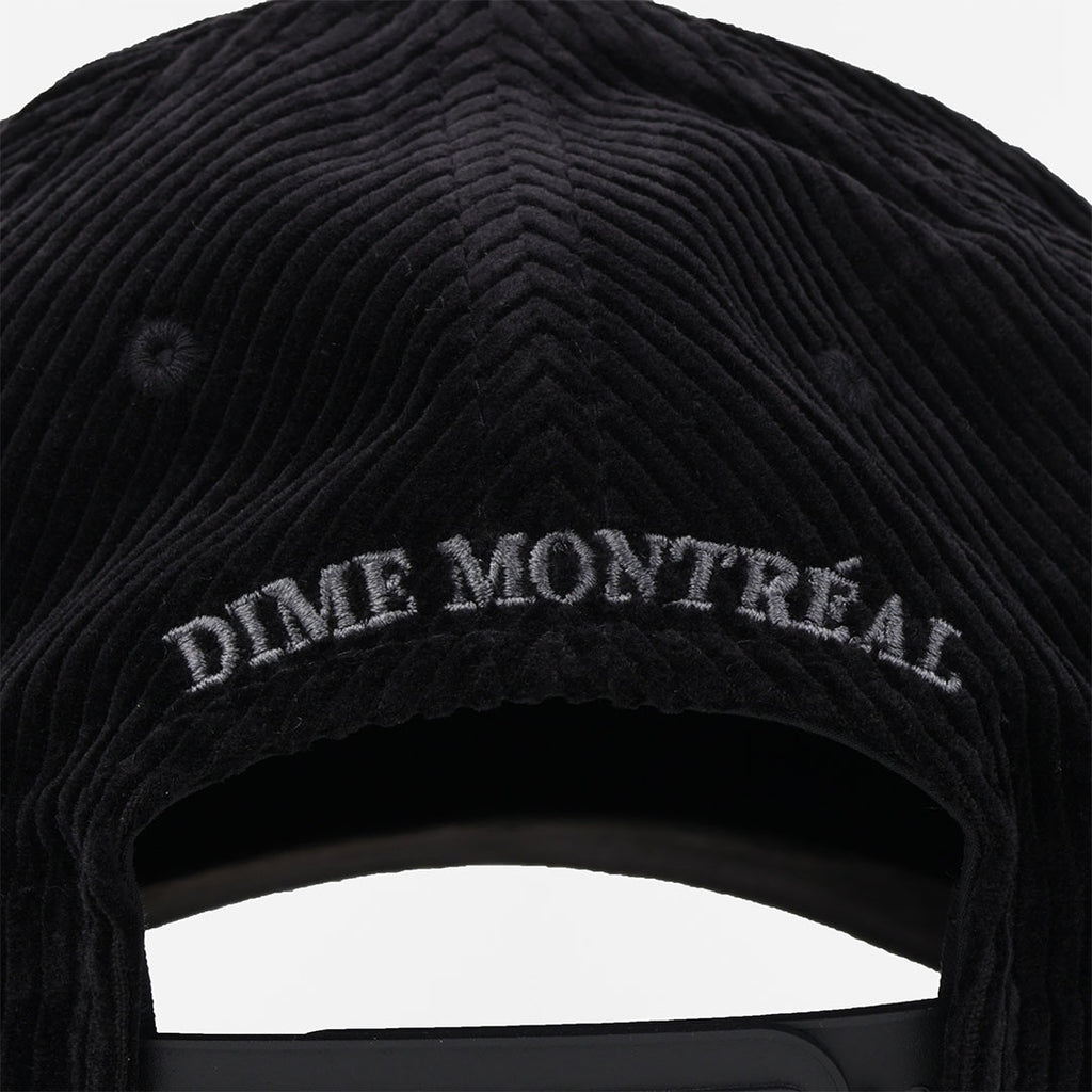 Dime Cord Full Fit Cap, Black, Detail Shot 4