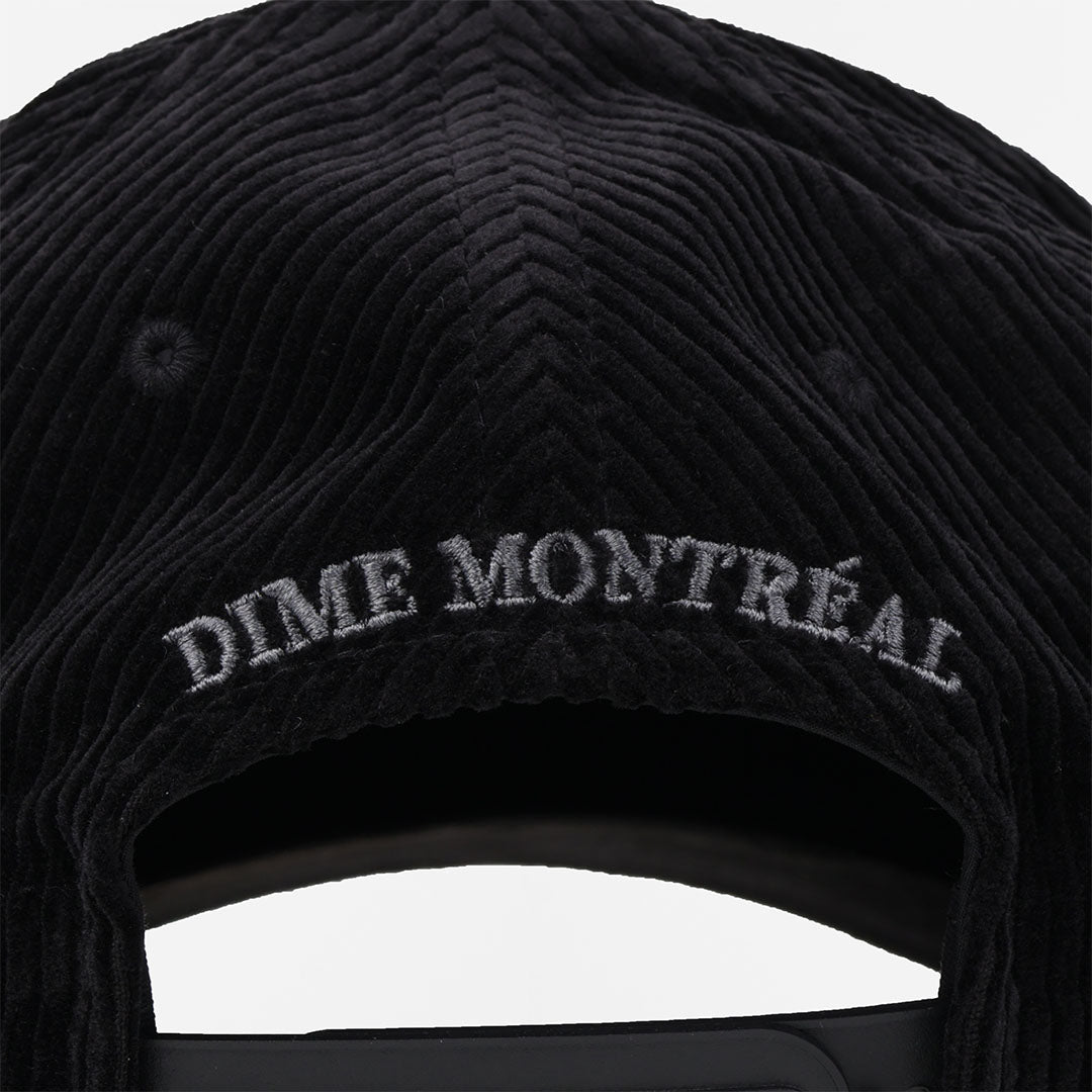 Dime Cord Full Fit Cap, Black, Detail Shot 4
