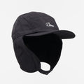 Dime Cursive Earflap Cap, Black, Detail Shot 1