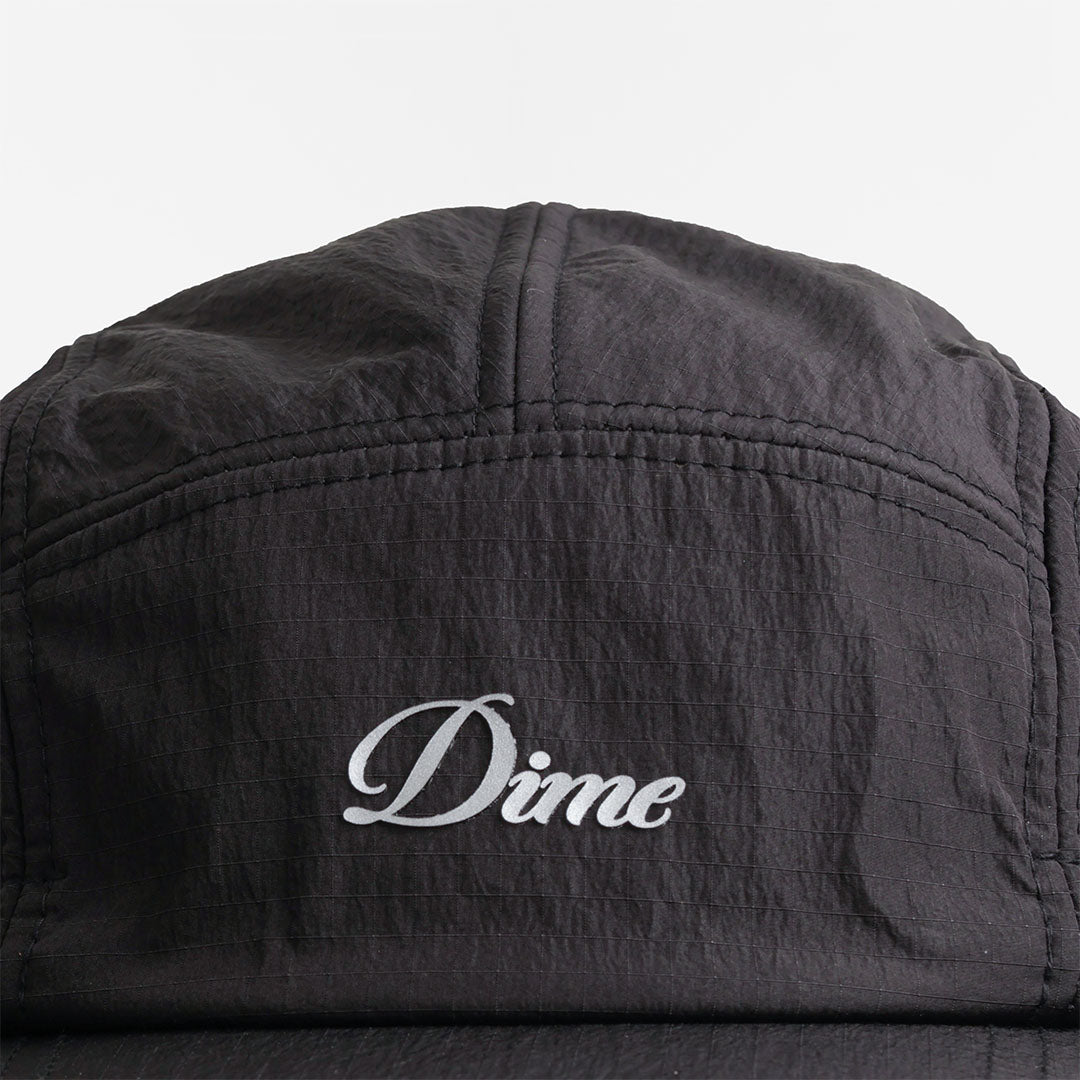 Dime Cursive Earflap Cap, Black, Detail Shot 2