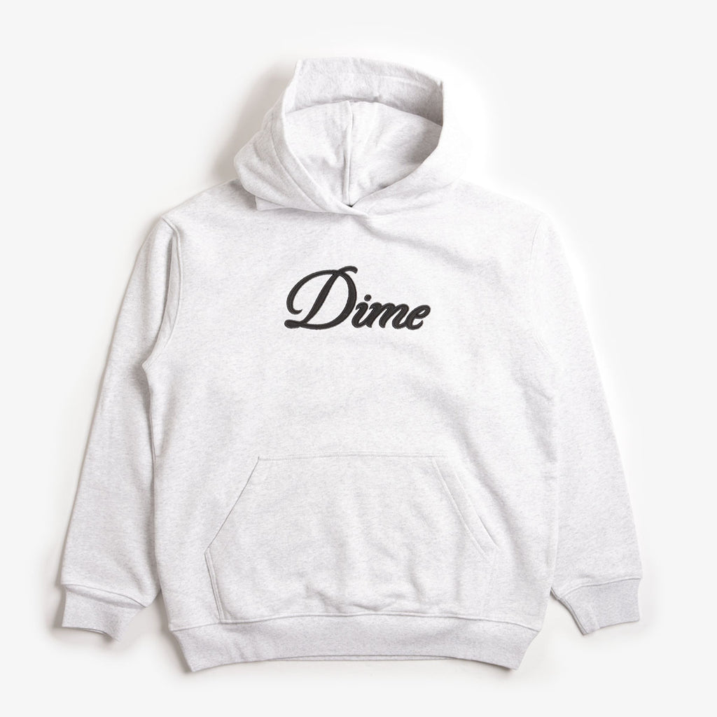 Dime Cursive Hoodie, Ash, Detail Shot 1