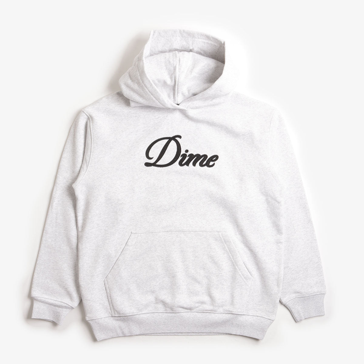Dime Cursive Hoodie, Ash, Detail Shot 1
