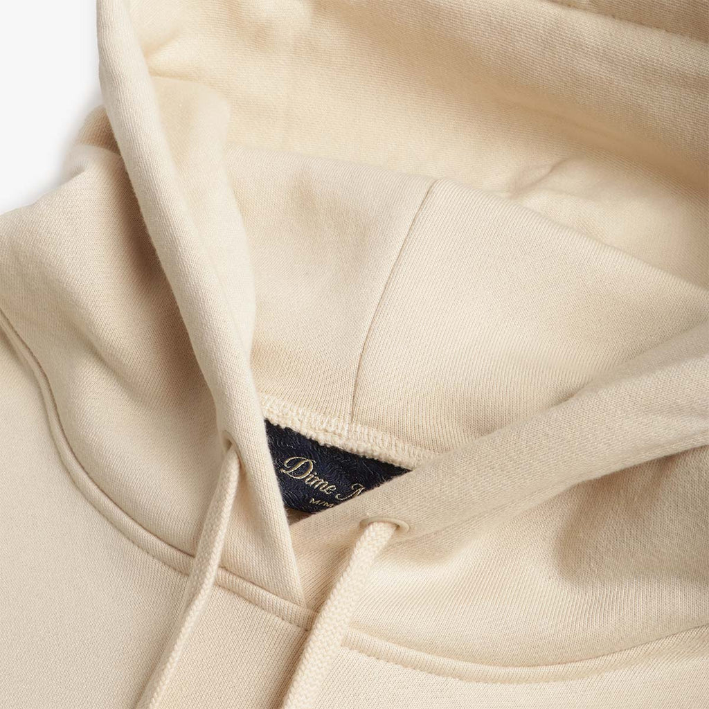 Dime Cursive Logo Hoodie, Fog, Detail Shot 3