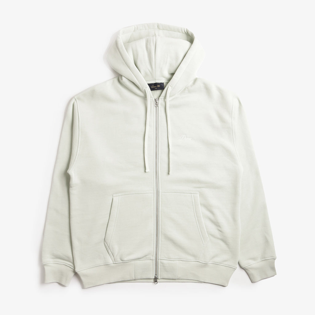 Dime Cursive Small Logo Zip Hoodie, Mint, Detail Shot 1