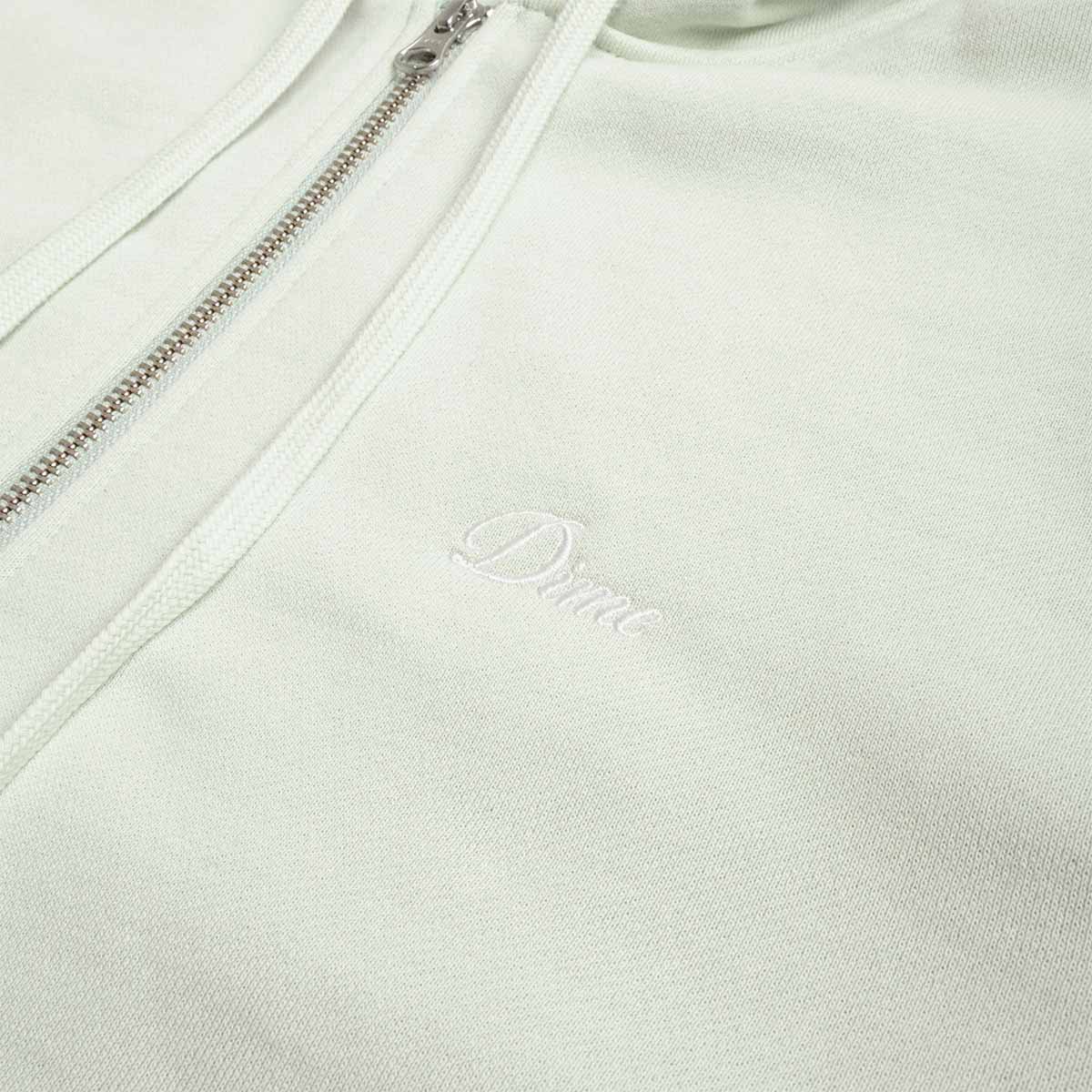 Dime Cursive Small Logo Zip Hoodie, Mint, Detail Shot 2