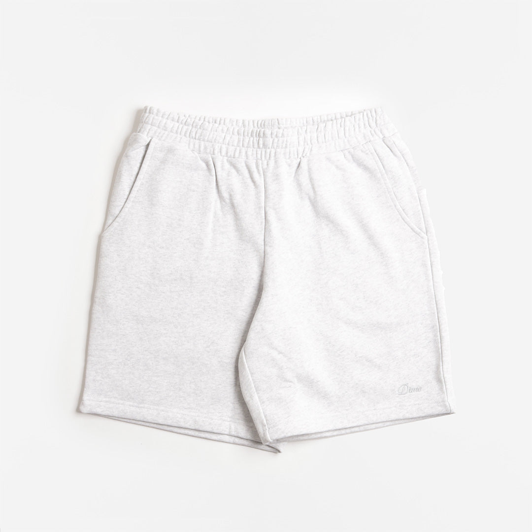 Dime Cursive Small Logo Sweatshorts, Ash, Detail Shot 1
