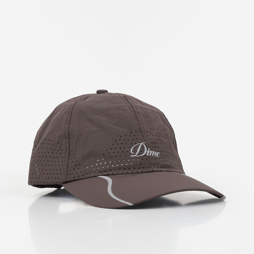Dime Cursive Tech Cap, Charcoal, Detail Shot 1