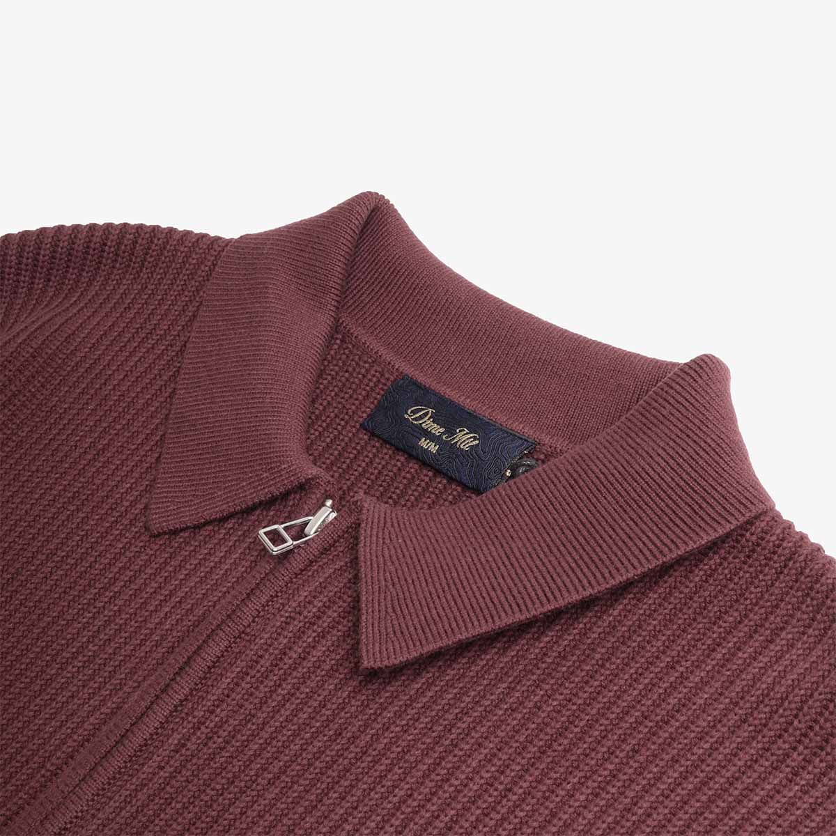 Dime Double Zip Knit - Wine – Urban Industry