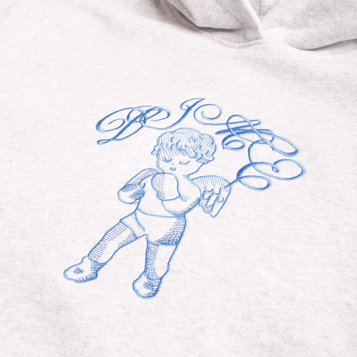 Dime Fighter Hoodie, Ash, Detail Shot 2