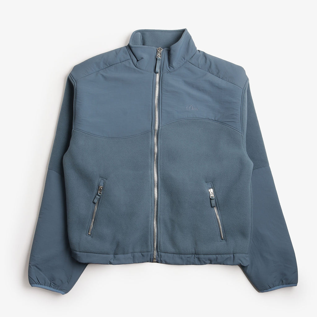 Dime Heavyweight Fleece Jacket, Slate Blue, Detail Shot 1