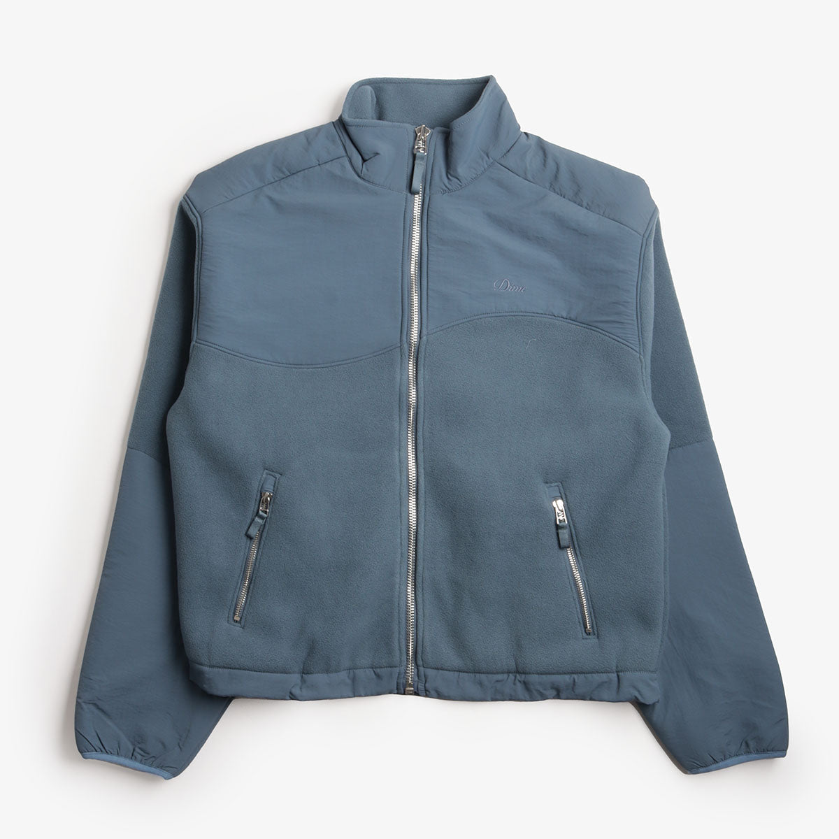 Dime Heavyweight Fleece Jacket, Slate Blue, Detail Shot 1