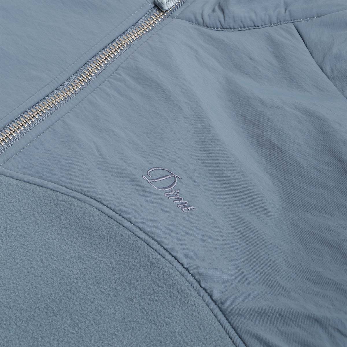 Dime Heavyweight Fleece Jacket, Slate Blue, Detail Shot 3