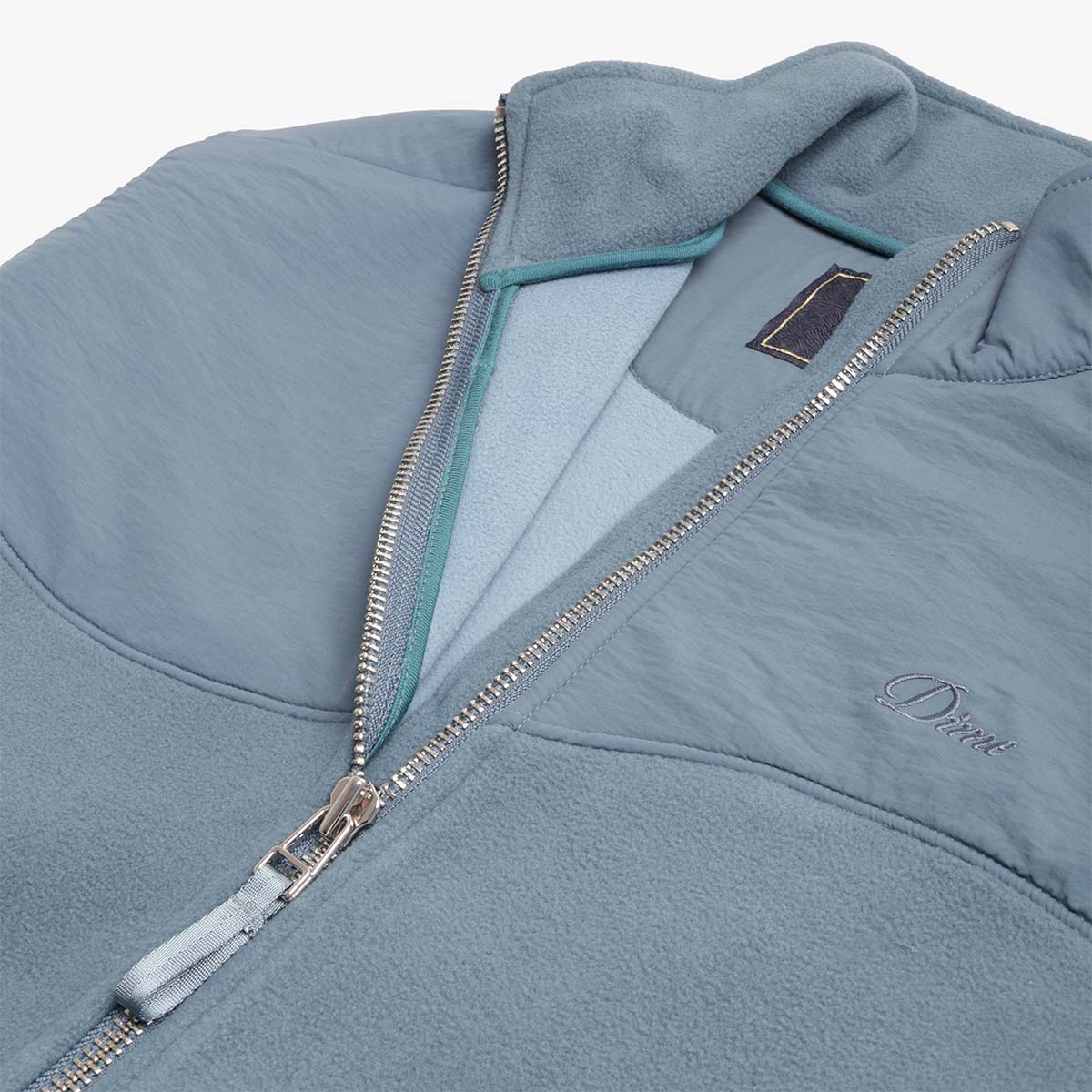 Dime Heavyweight Fleece Jacket, Slate Blue, Detail Shot 4
