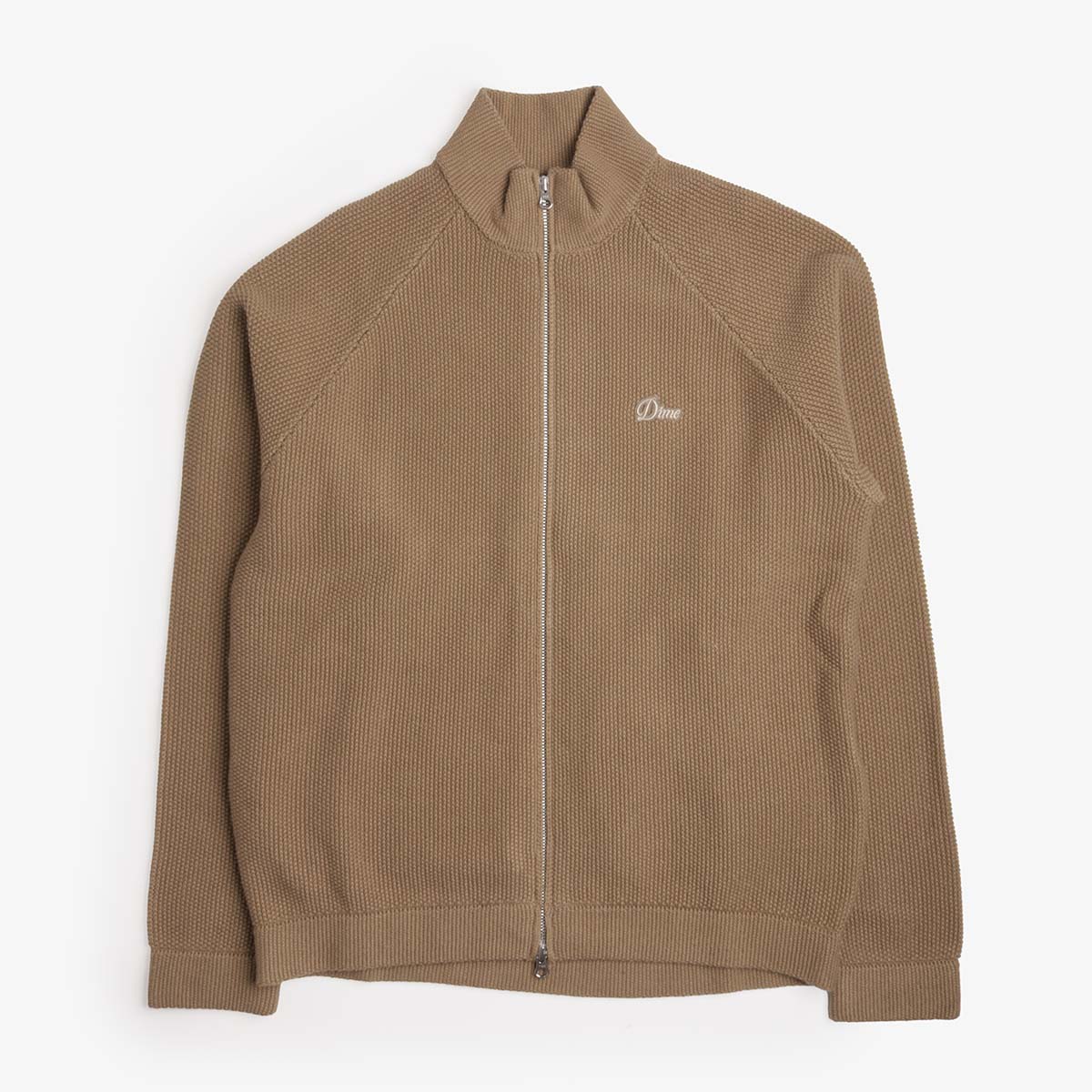 Dime Knitted Pique Zip Sweater