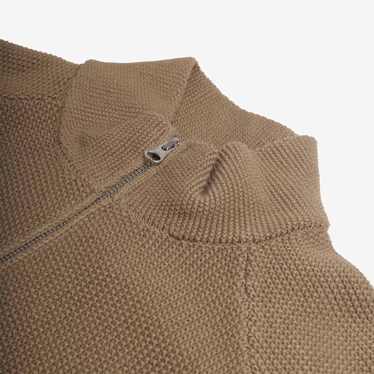 Dime Knitted Pique Zip Sweater