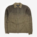 Dime Mohair Double Zip Knit in Forest Green, front view