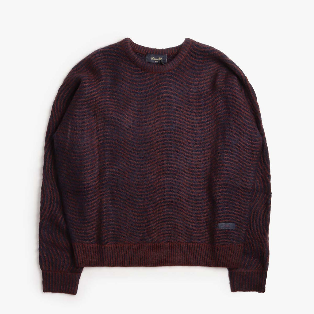 Dime Mohair Wave Knit, Burgundy, Detail Shot 1