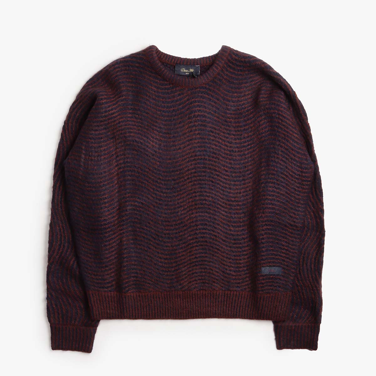 main Dime Mohair Wave Knit, Burgundy, Detail Shot 1