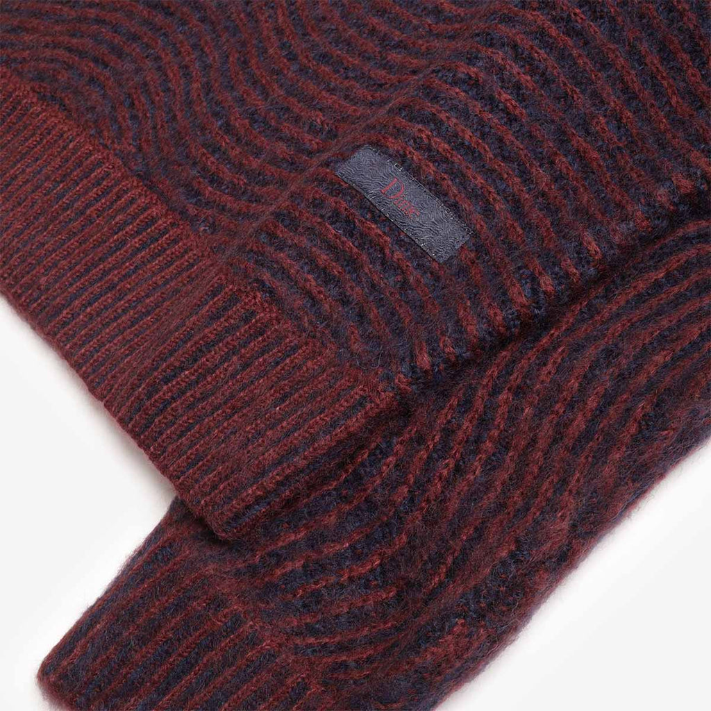 Dime Mohair Wave Knit, Burgundy, Detail Shot 2