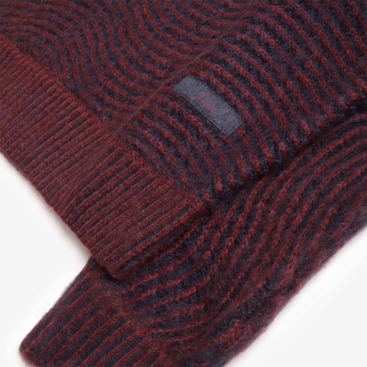 Dime Mohair Wave Knit, Burgundy, Detail Shot 2