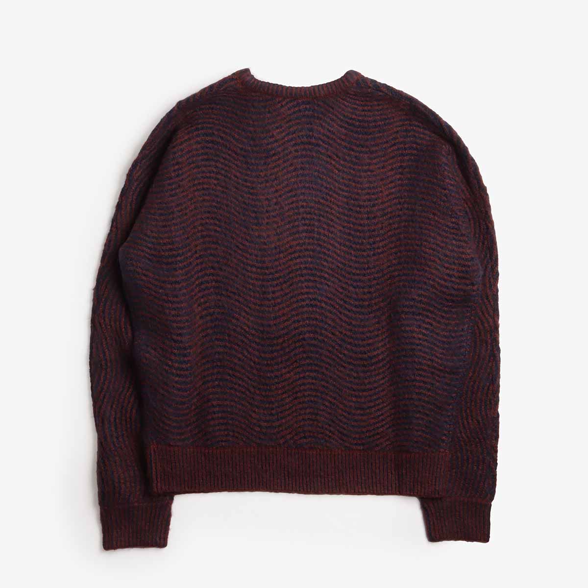 main Dime Mohair Wave Knit, Burgundy, Detail Shot 3