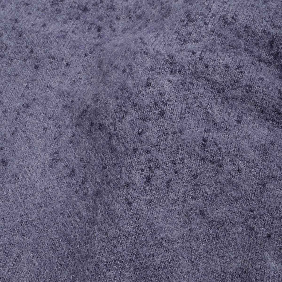 Dime Mohair Double Zip Knit, Midnight Blue, Detail Shot 3