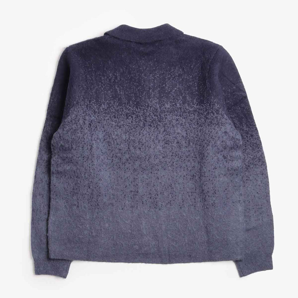 Dime Mohair Double Zip Knit, Midnight Blue, Detail Shot 4