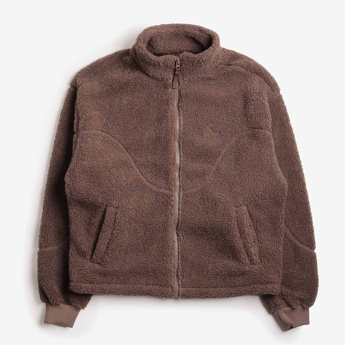 Dime Polar Fleece Sherpa Zip Jacket, Mocha, Detail Shot 1