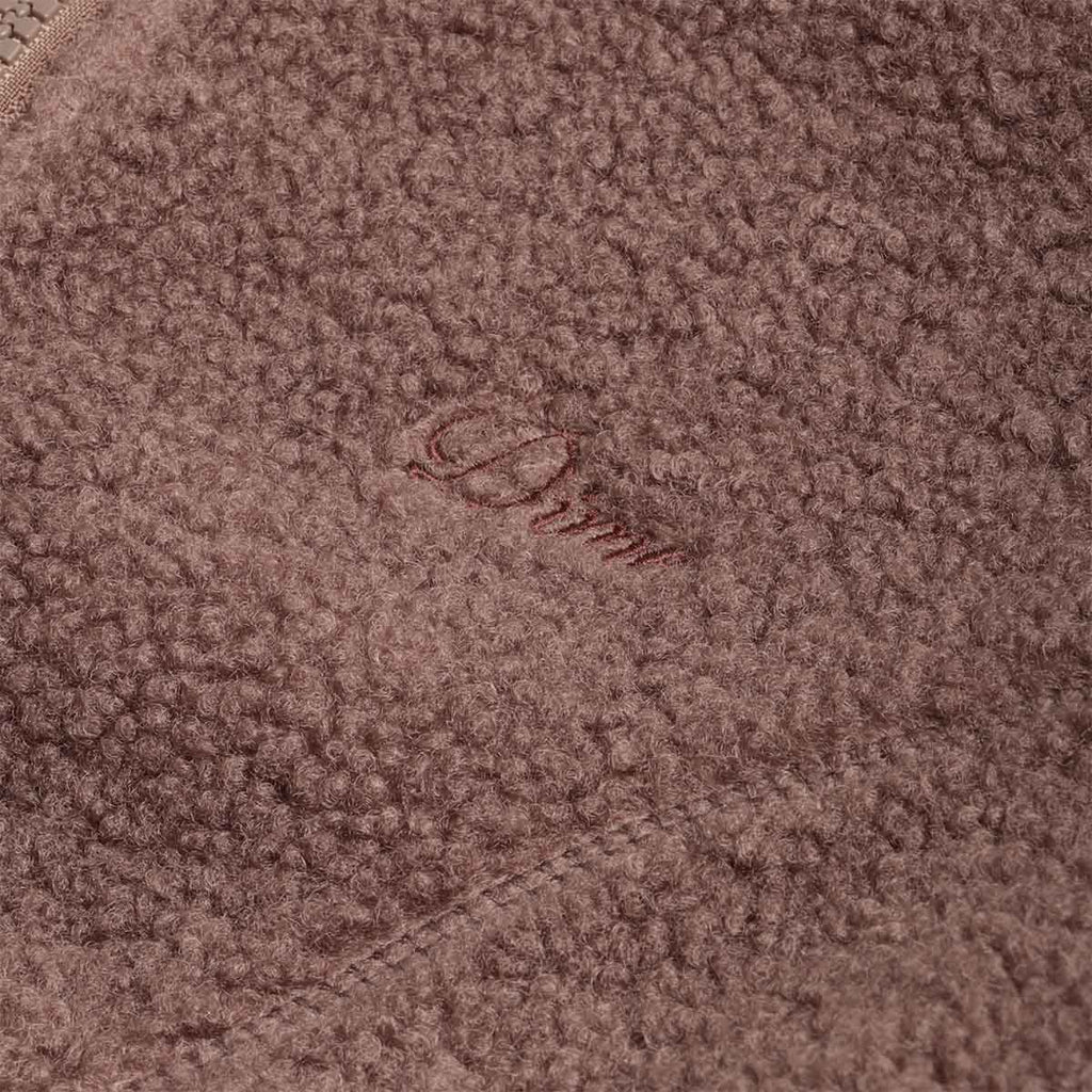 Dime Polar Fleece Sherpa Zip Jacket, Mocha, Detail Shot 2