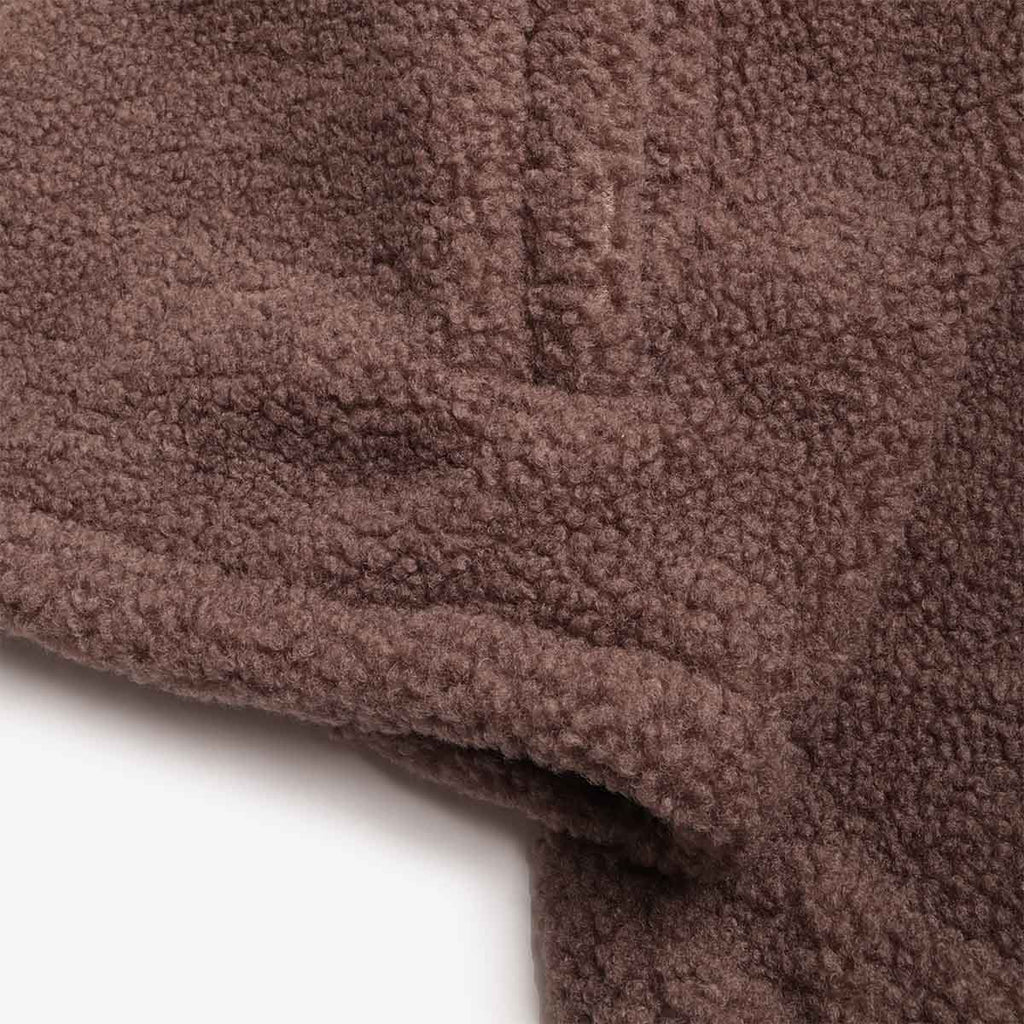 Dime Polar Fleece Sherpa Zip Jacket, Mocha, Detail Shot 4