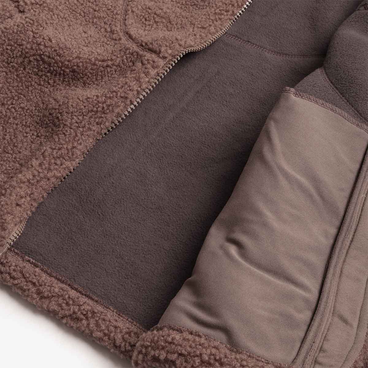Dime Polar Fleece Sherpa Zip Jacket, Mocha, Detail Shot 5