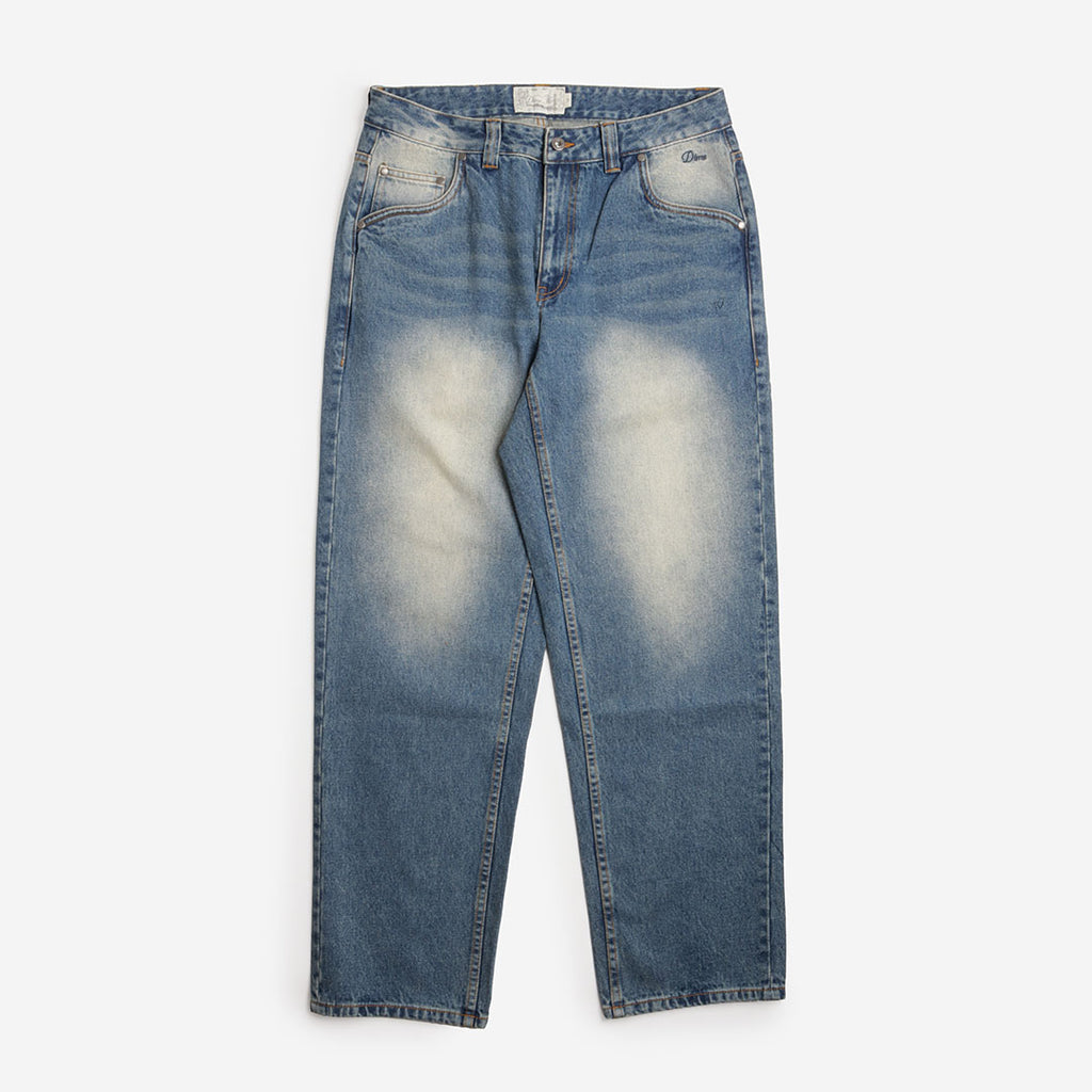 Dime Relaxed Denim Pant, Sandblasted Indigo, Detail Shot 1