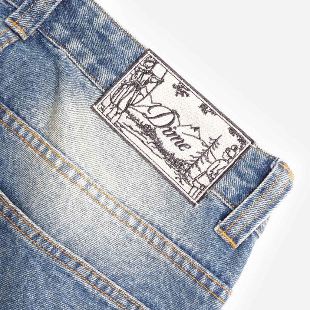 Dime Relaxed Denim Pant, Sandblasted Indigo, Detail Shot 6