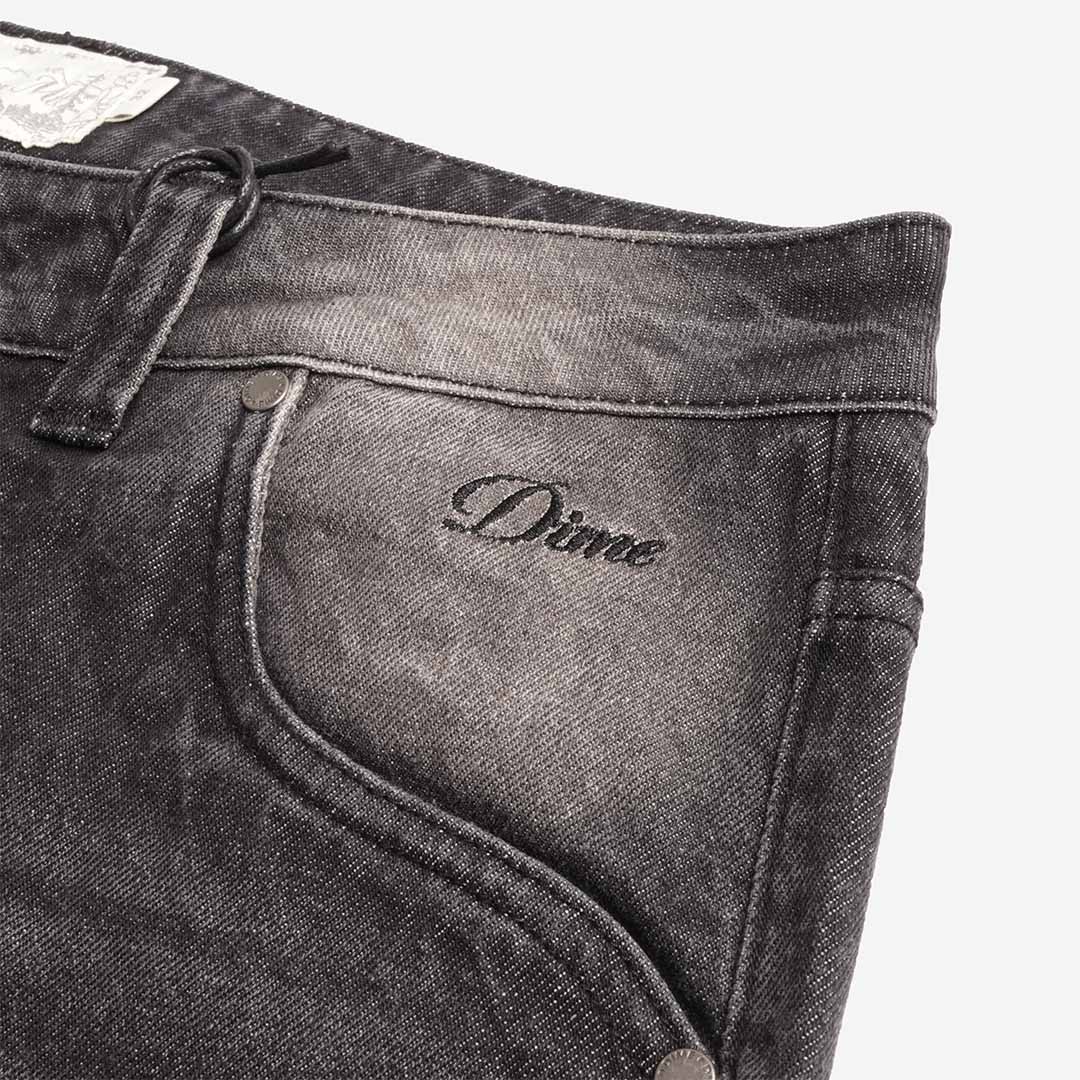 Dime Relaxed Denim Pant, Sandblasted Black, Detail Shot 2