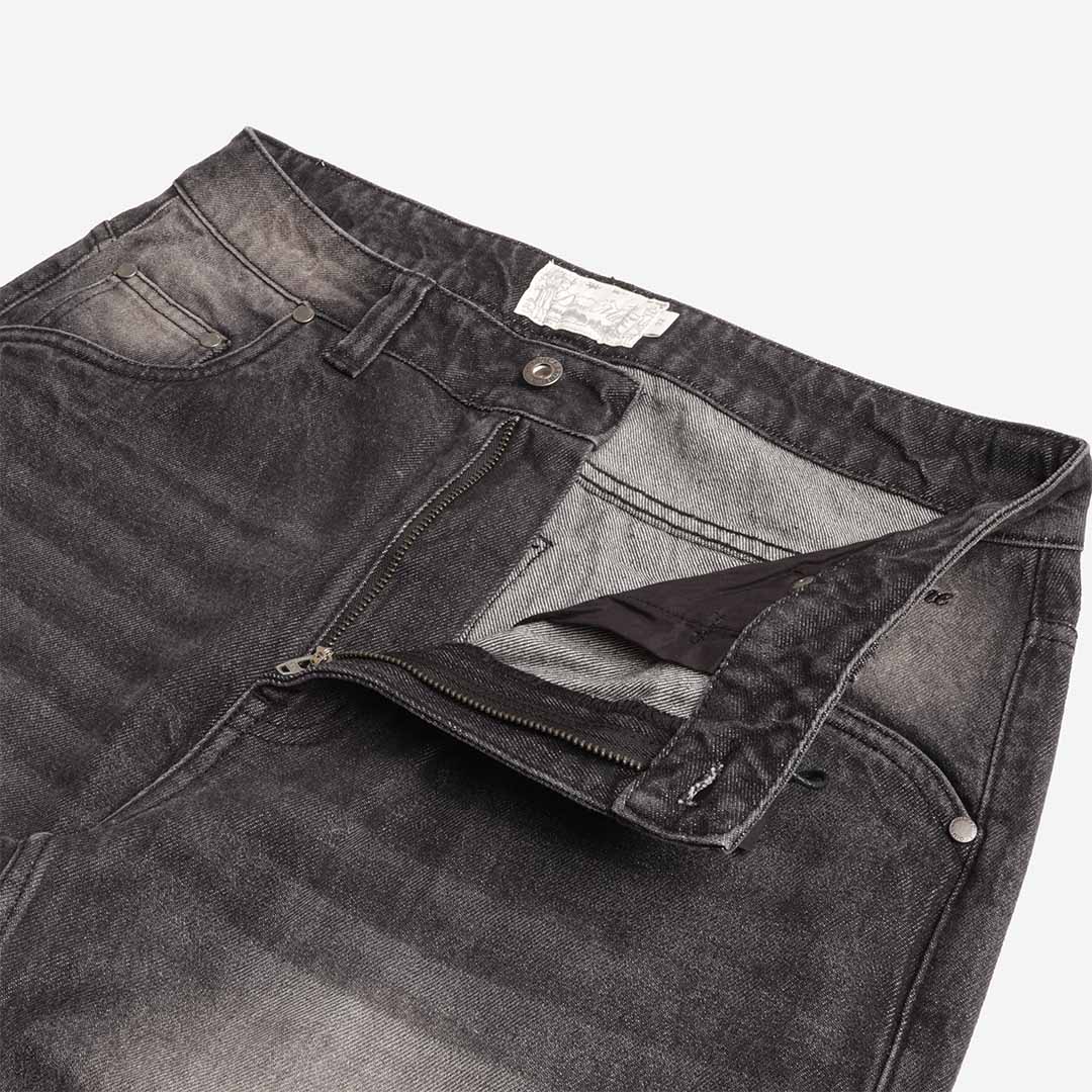 Dime Relaxed Denim Pant, Sandblasted Black, Detail Shot 3