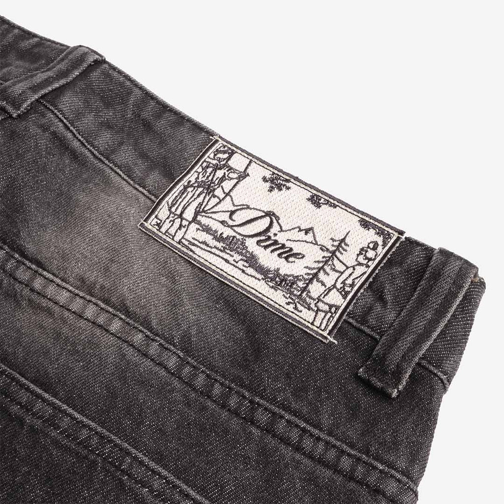 Dime Relaxed Denim Pant, Sandblasted Black, Detail Shot 5