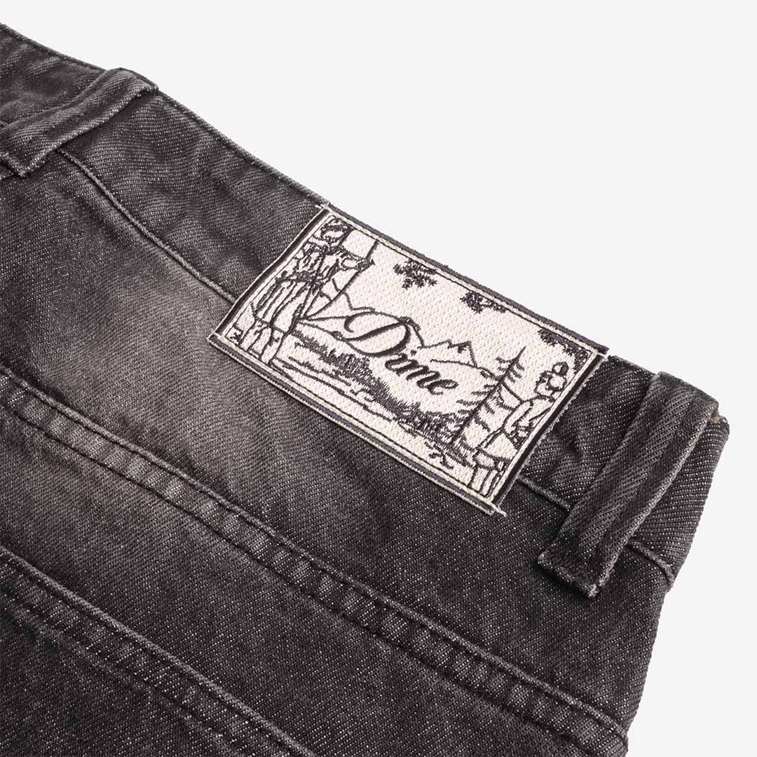 Dime Relaxed Denim Pant, Sandblasted Black, Detail Shot 5