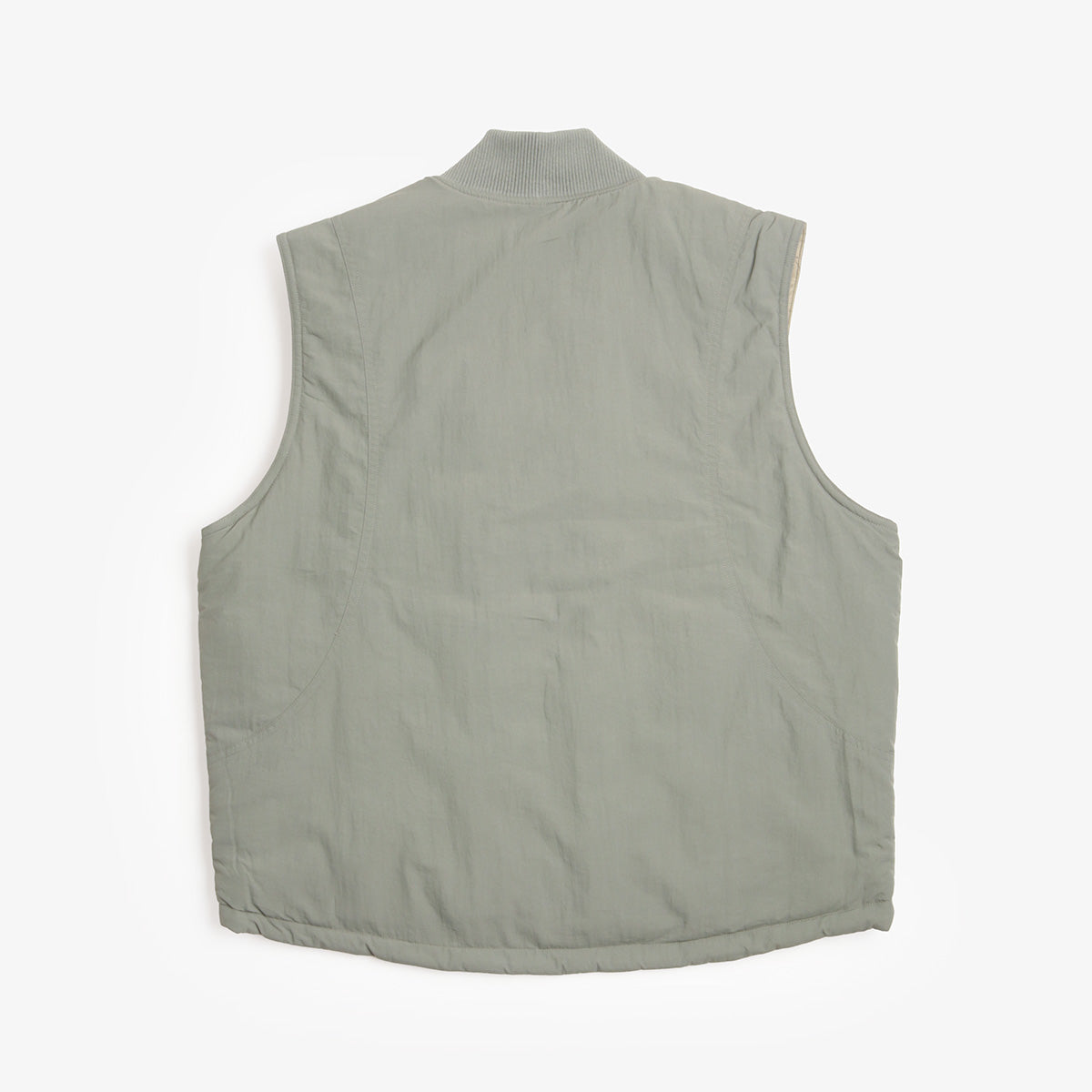 Dime Reversible Vest in Sage Green, back view