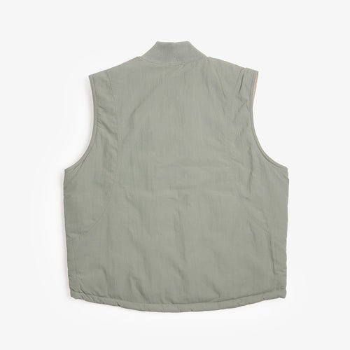 Dime Reversible Vest in Sage Green, back view