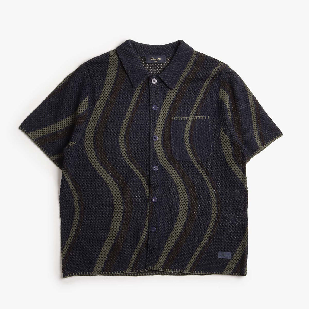 Dime Soleil Button Up Knit, Navy, Detail Shot 1