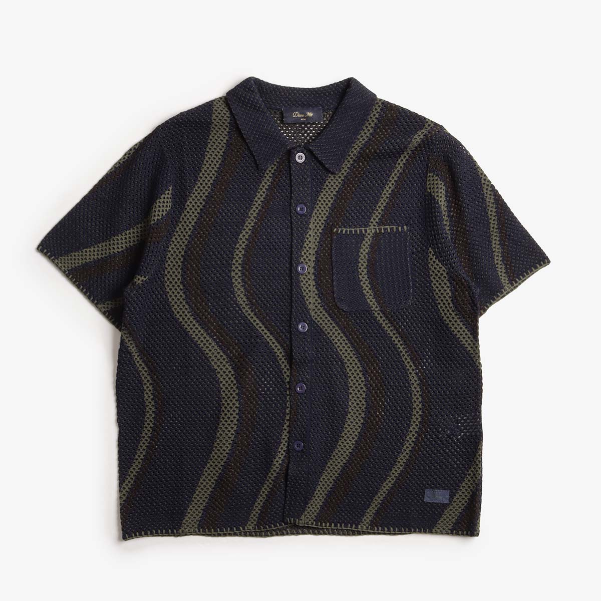 Dime Soleil Button Up Knit, Navy, Detail Shot 1