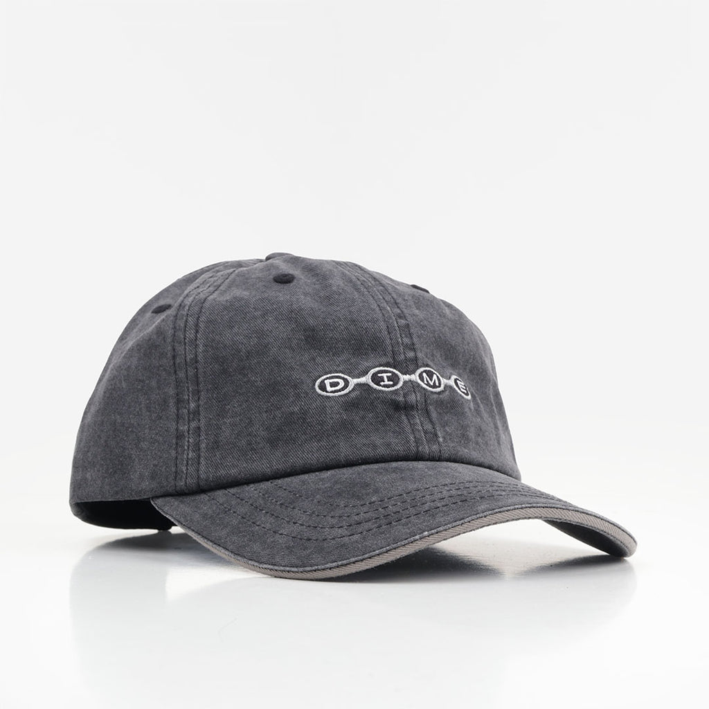 Dime Space Low Pro Cap in Washed Black, front view