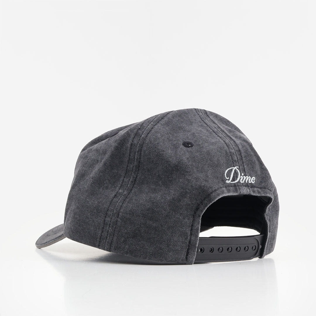 Dime Space Low Pro Cap in Washed Black, back view