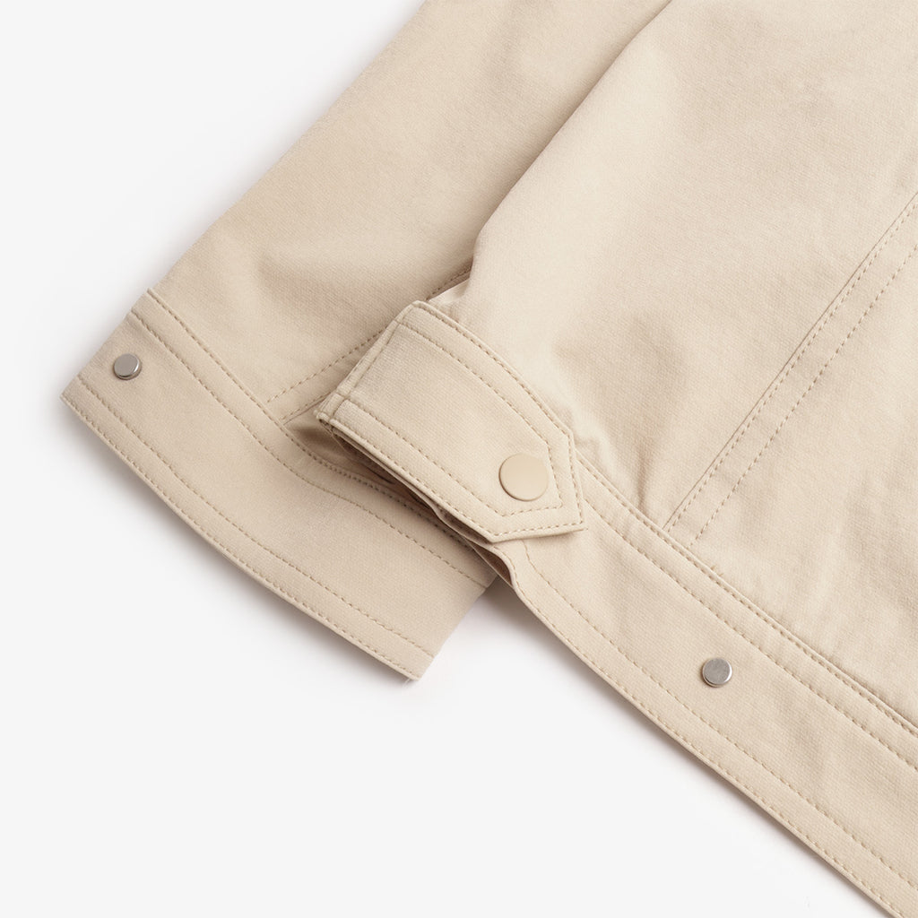 Dime Tech Rugby Shirt, Beige, Detail Shot 6